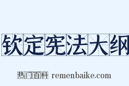 钦定宪法大纲是什么意思的图片